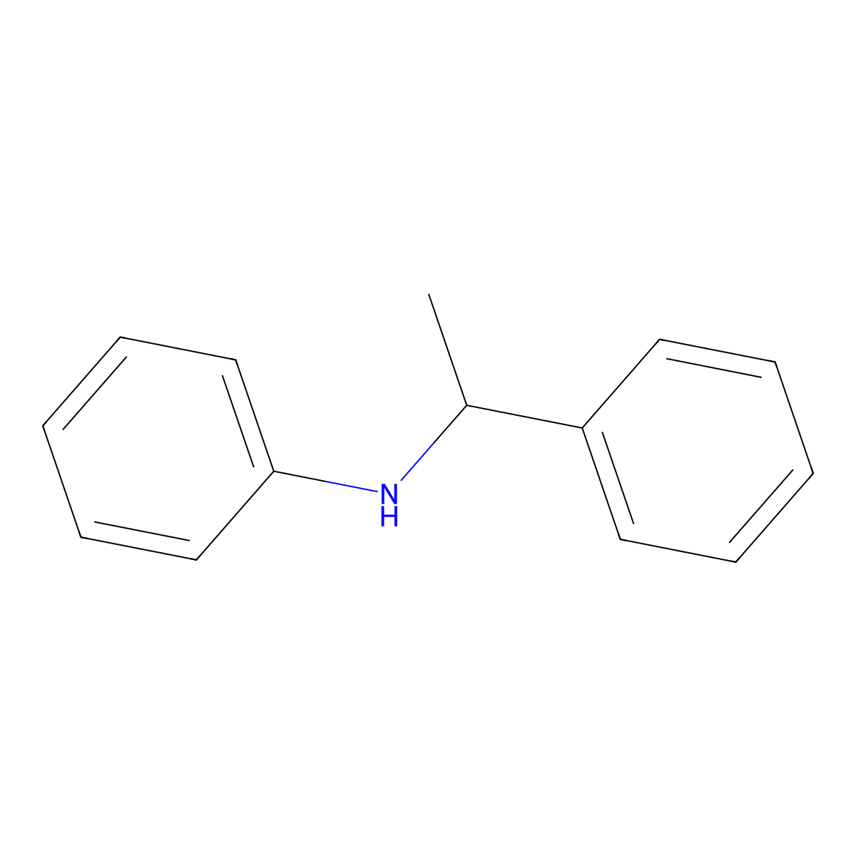 N-(1-Phenylethyl)aniline molecular structure, CAS 76716-27-3