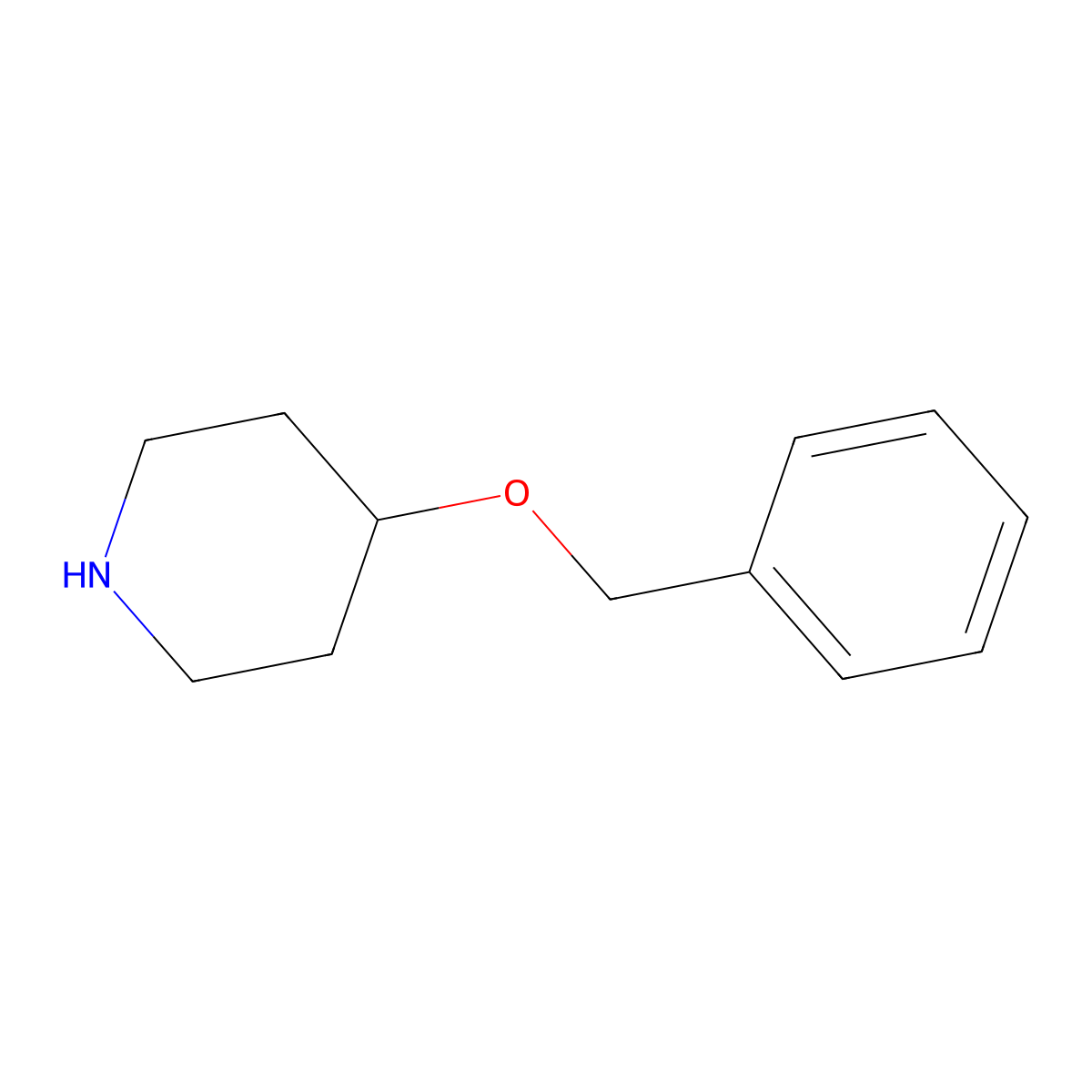 4-(Benzyloxy)piperidine molecular structure, CAS 76716-51-3