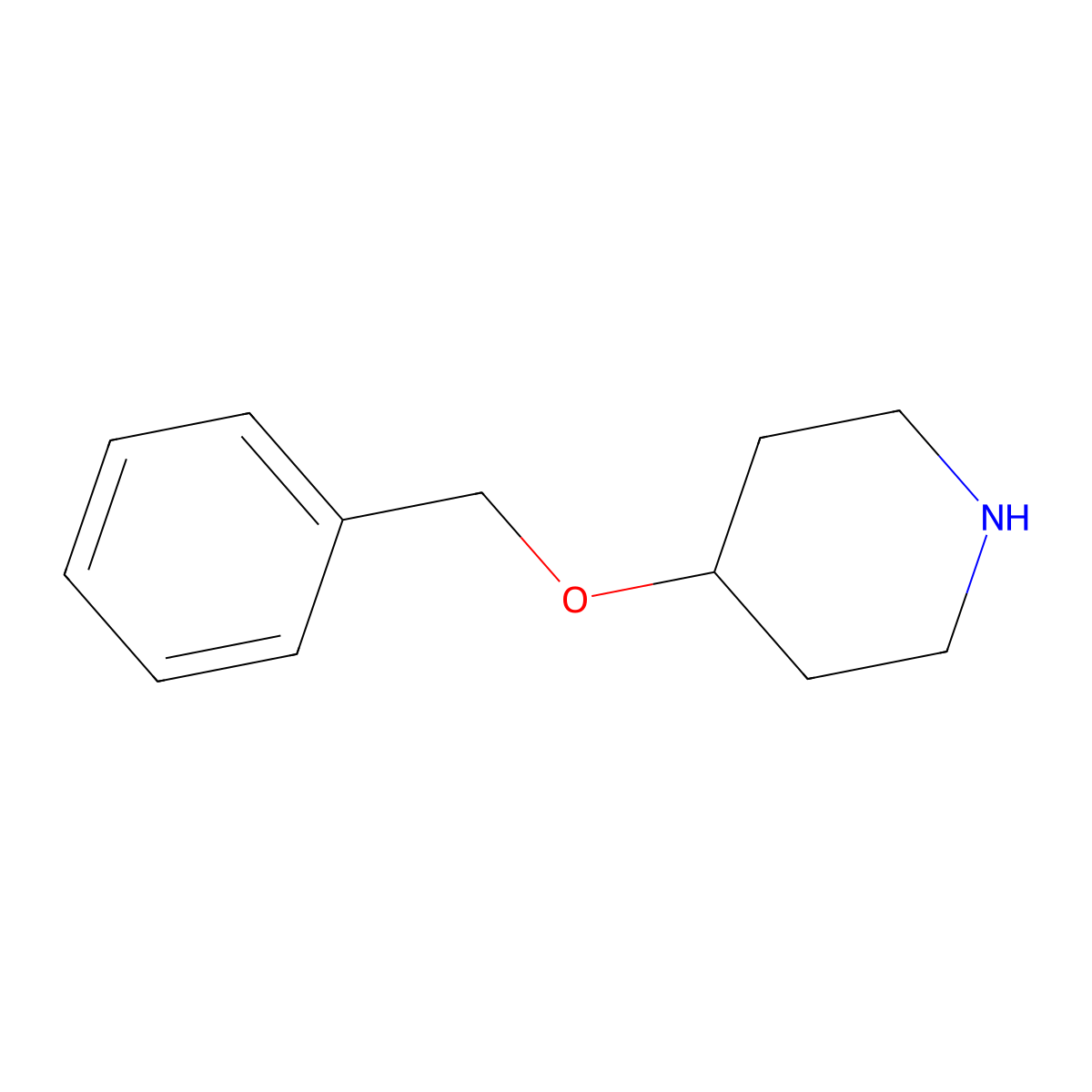 4-(Benzyloxy)piperidine molecular structure, CAS 76716-51-3