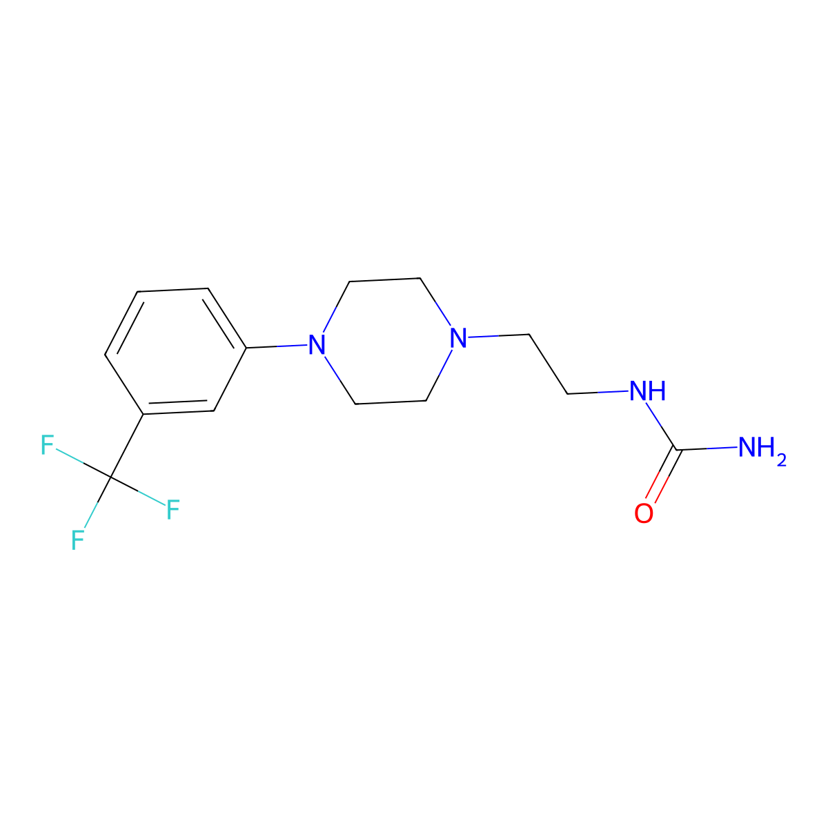 Fluprazine molecular structure, CAS 76716-60-4
