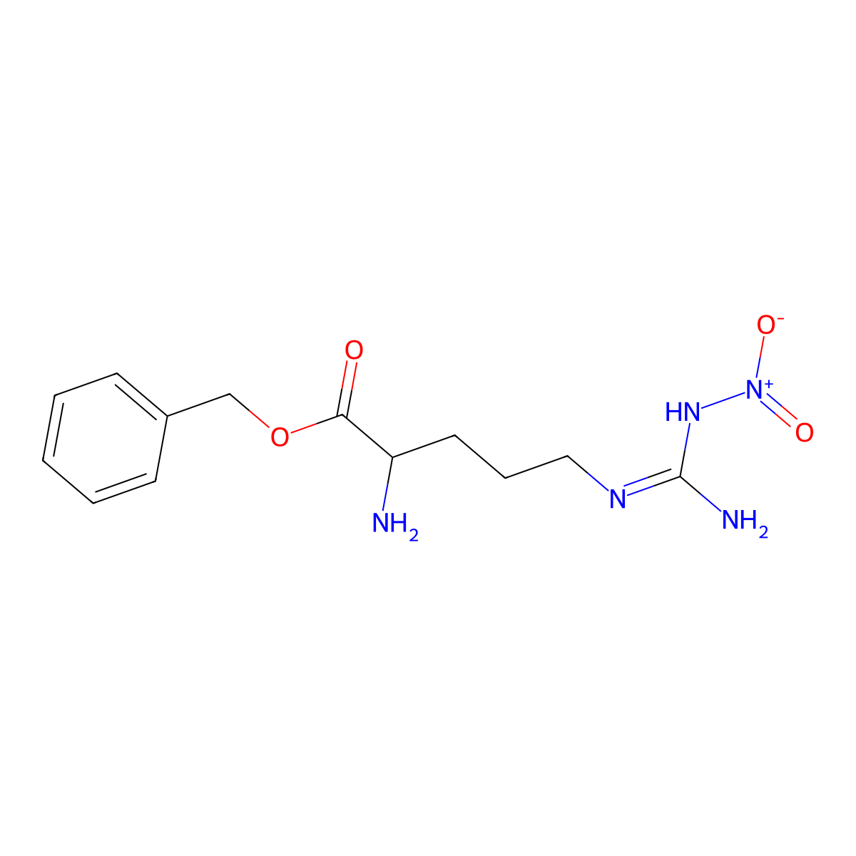 N(w)-nitroarginine benzyl ester molecular structure, CAS 7672-27-7