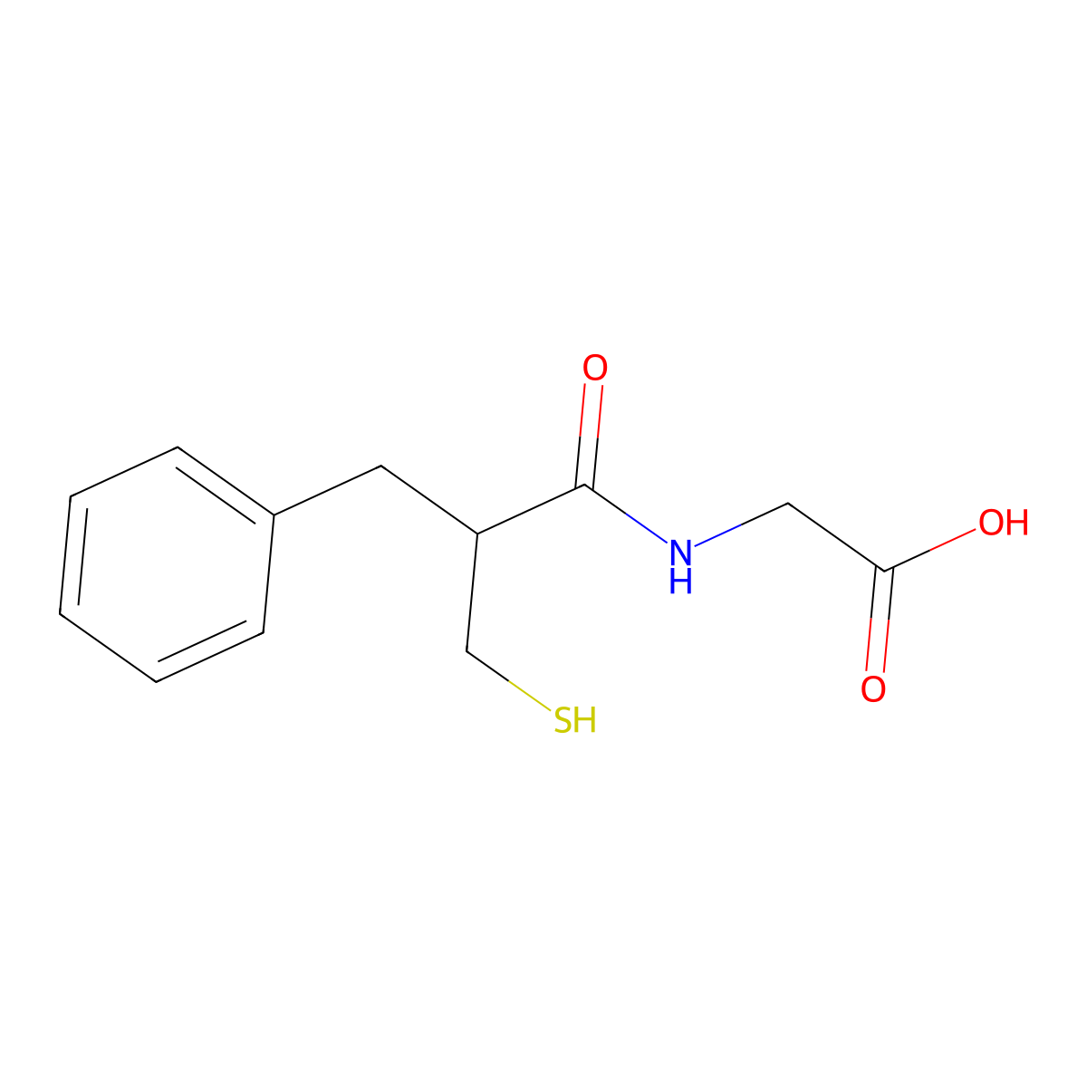 Thiorphan molecular structure, CAS 76721-89-6