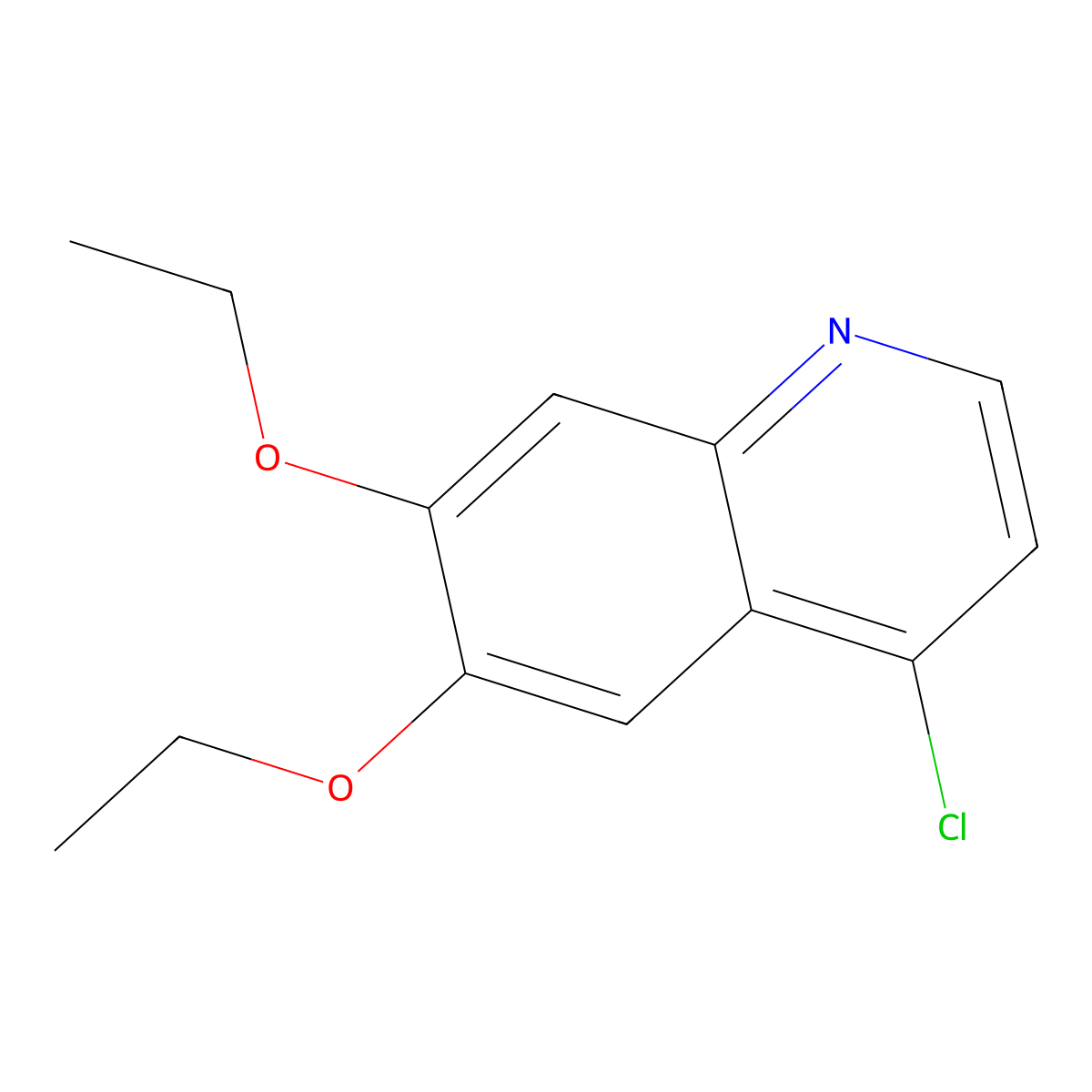 4-Chloro-6,7-diethoxyquinoline molecular structure, CAS 767225-24-1