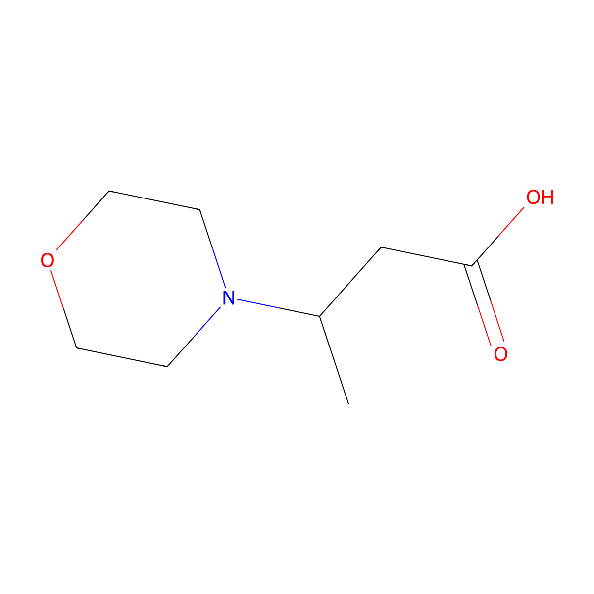 3-(Morpholin-4-yl)butanoic acid molecular structure, CAS 767240-85-7