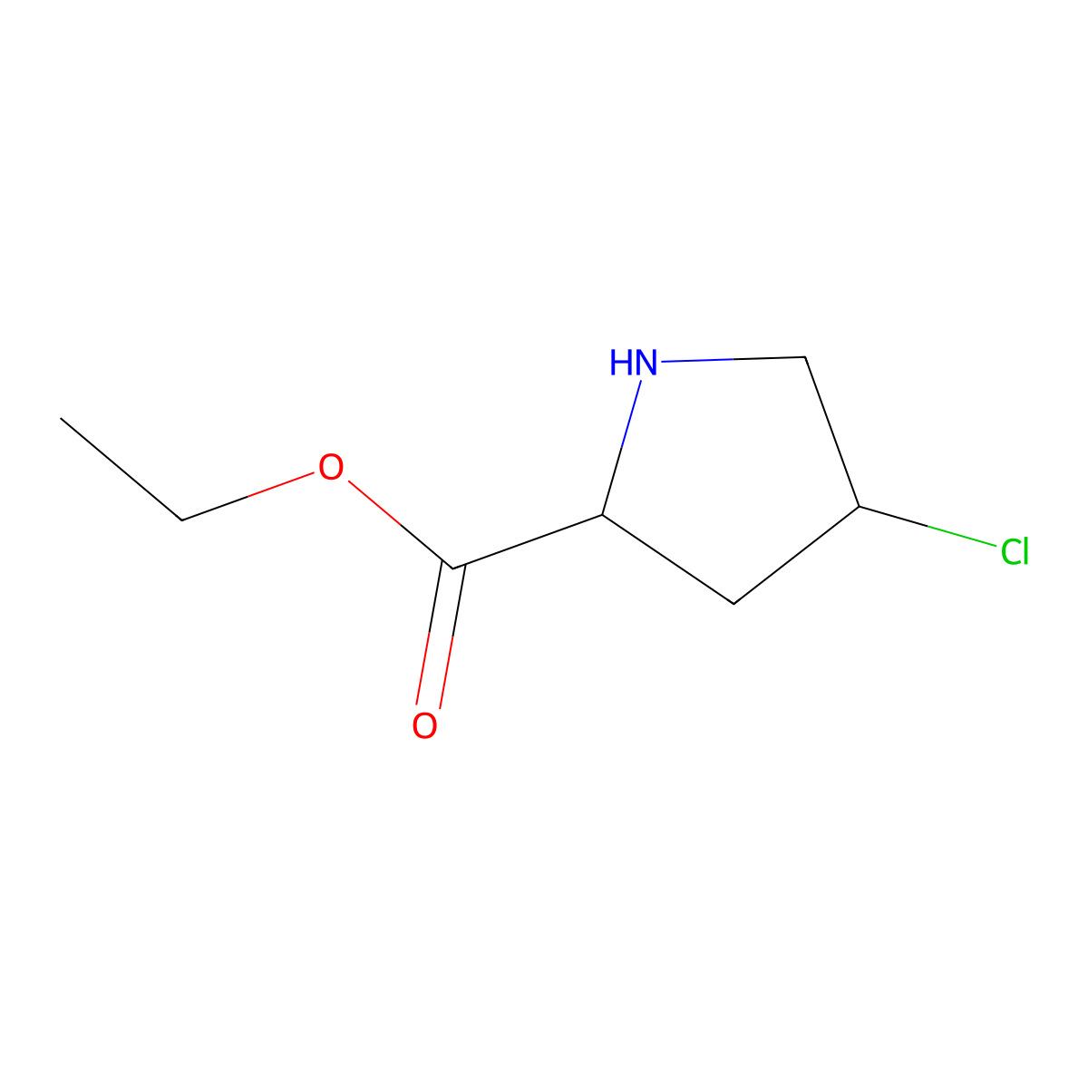 ethyl (2S,4S)-4-chloropyrrolidine-2-carboxylate molecular structure, CAS 767254-65-9