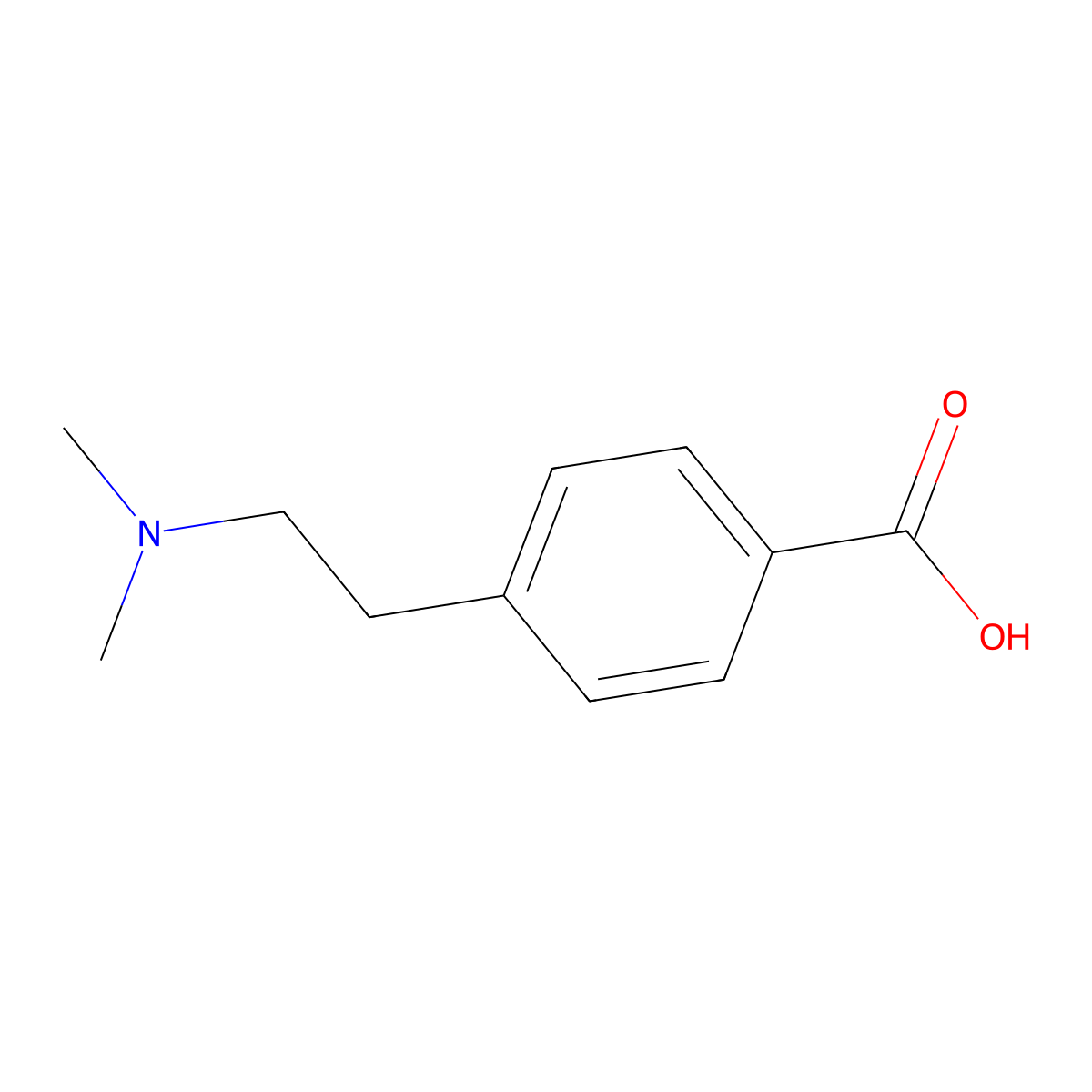 4-[2-(Dimethylamino)ethyl]benzoic acid molecular structure, CAS 767258-89-9