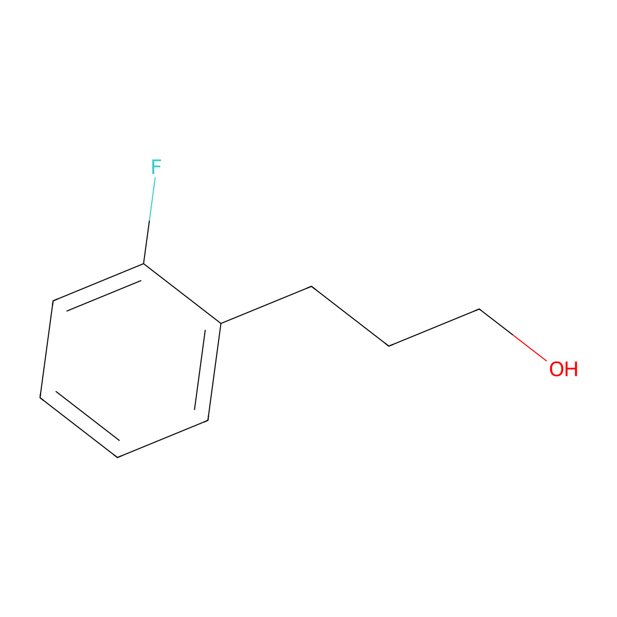 3-(2-Fluorophenyl)propan-1-ol molecular structure, CAS 76727-24-7