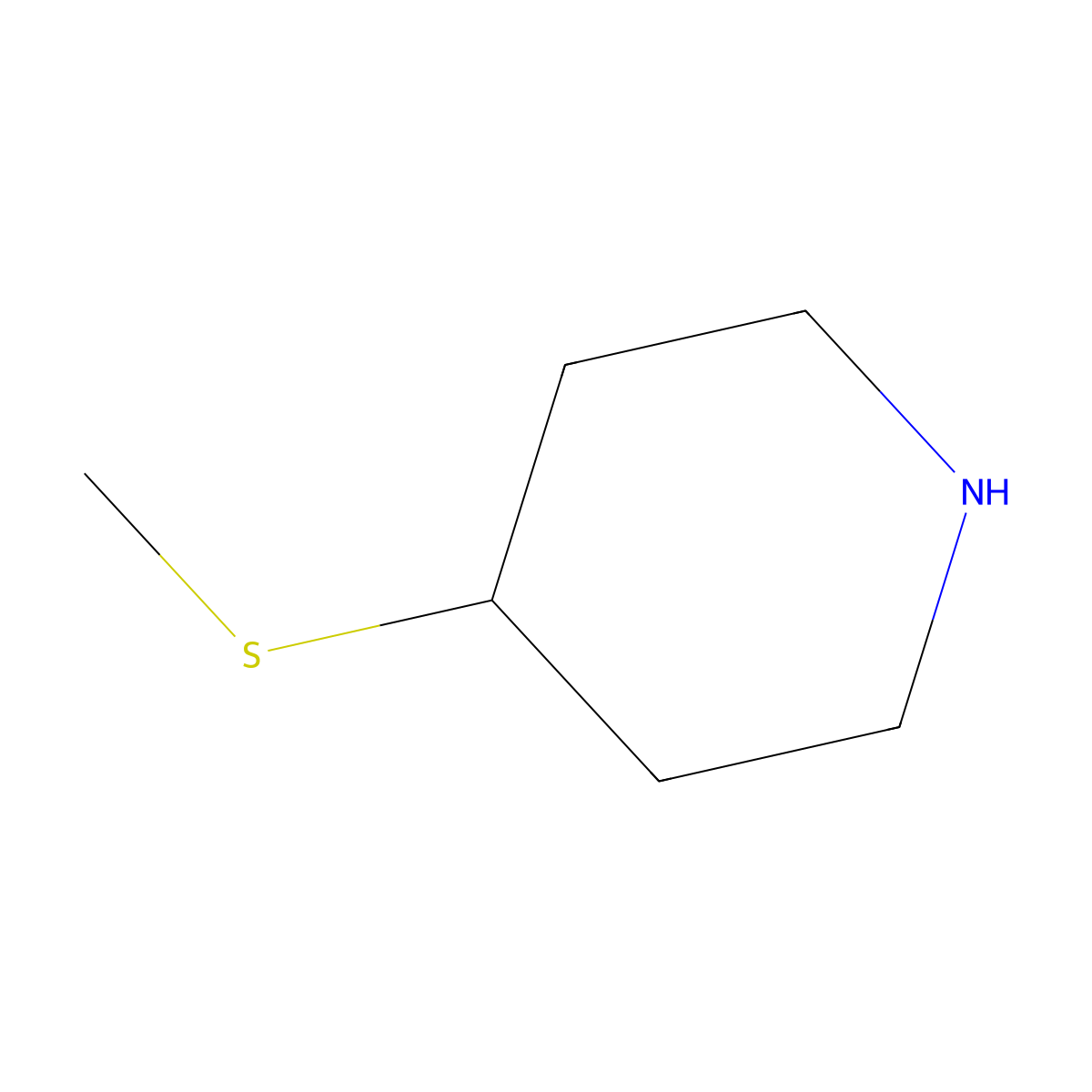 4-Methylthiopiperidine molecular structure, CAS 767270-41-7
