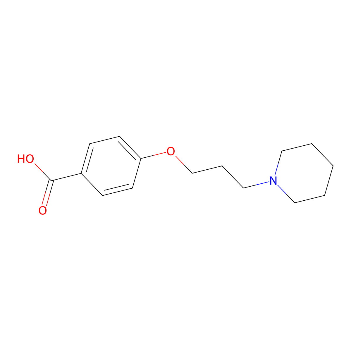 4-(3-(Piperidin-1-yl)propoxy)benzoic acid molecular structure, CAS 767286-87-3