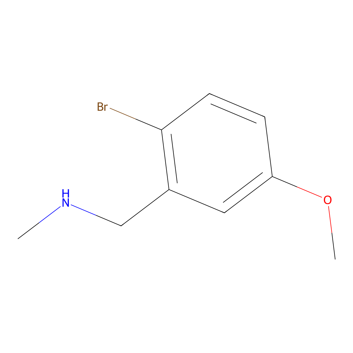 [(2-Bromo-5-methoxyphenyl)methyl](methyl)amine molecular structure, CAS 767289-08-7