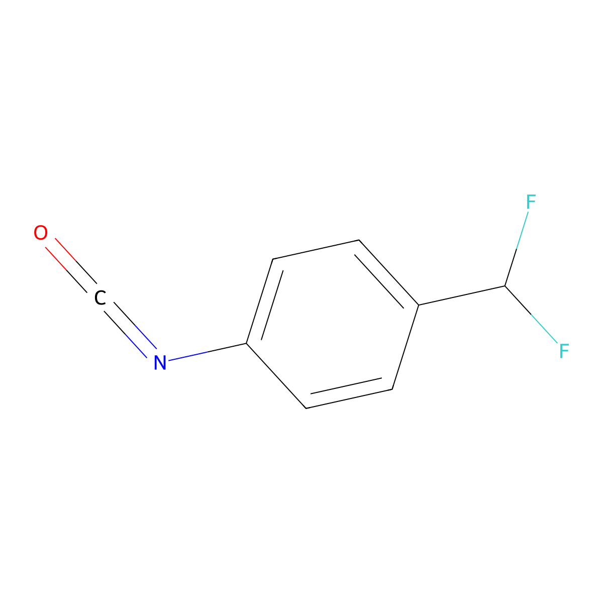 1-(Difluoromethyl)-4-isocyanatobenzene molecular structure, CAS 76729-40-3