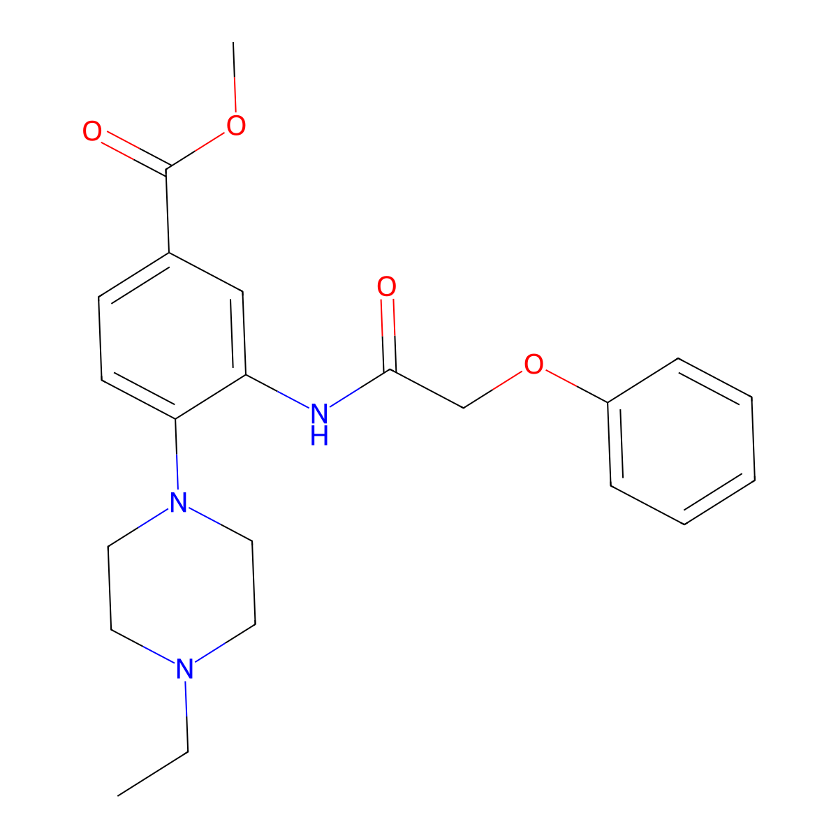 Methyl 4-(4-ethylpiperazin-1-yl)-3-[(phenoxyacetyl)amino]benzoate molecular structure, CAS 767299-65-0