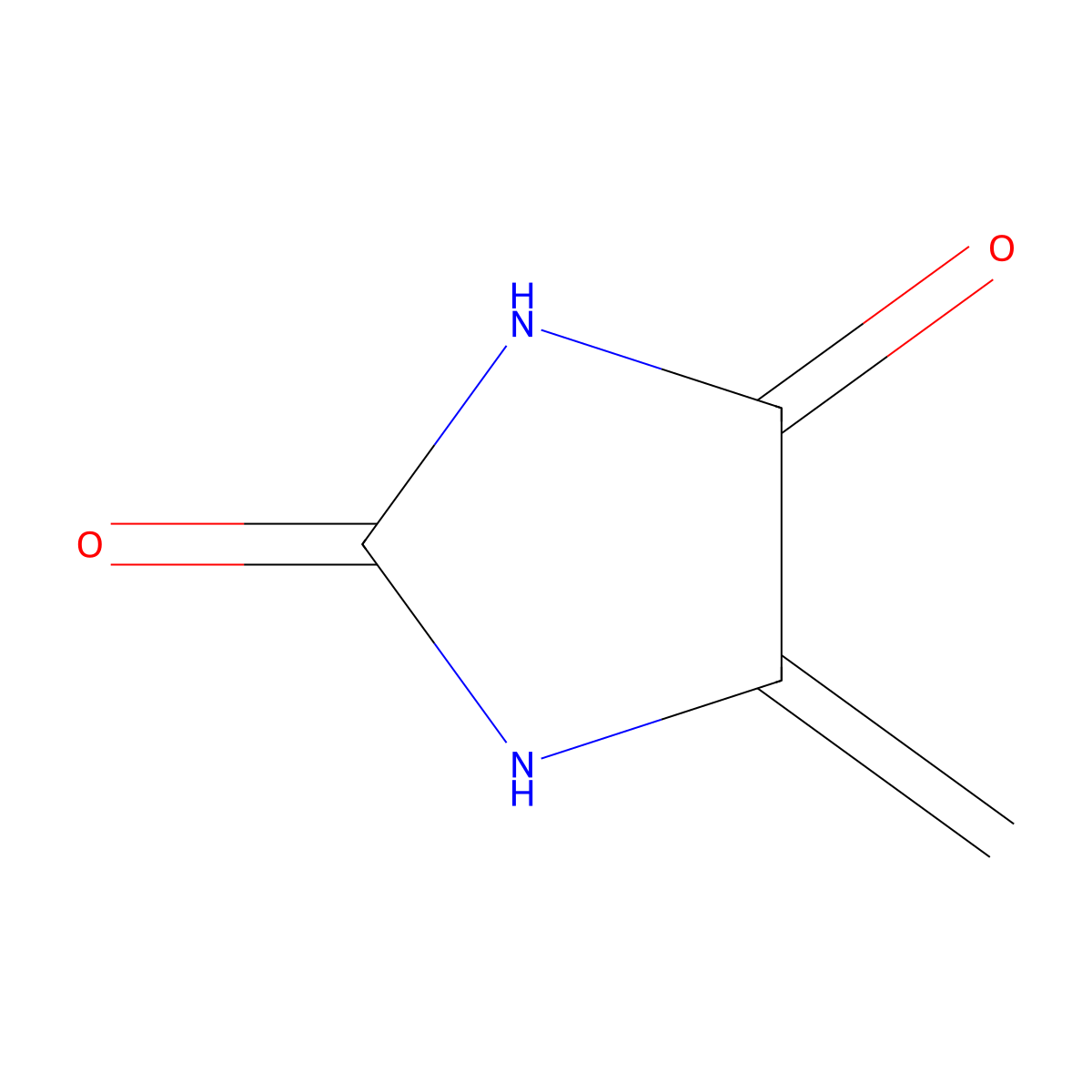 5-Methyleneimidazolidine-2,4-dione molecular structure, CAS 7673-65-6