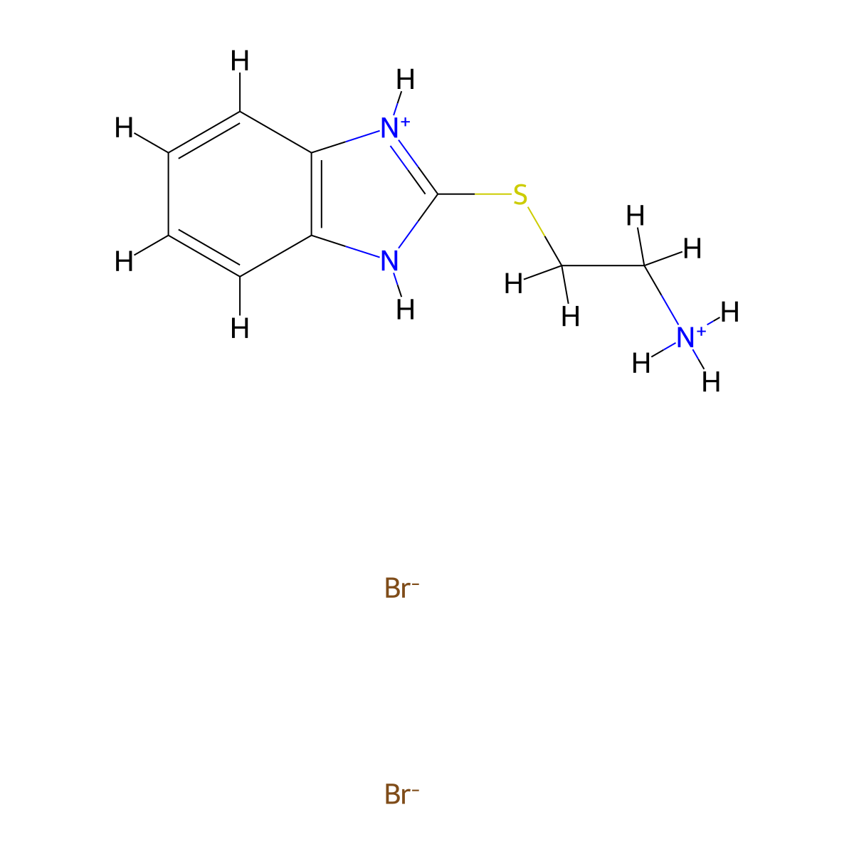 Benzimidazole, 2-((2-aminoethyl)thio)-, dihydrobromide molecular structure, CAS 7673-88-3