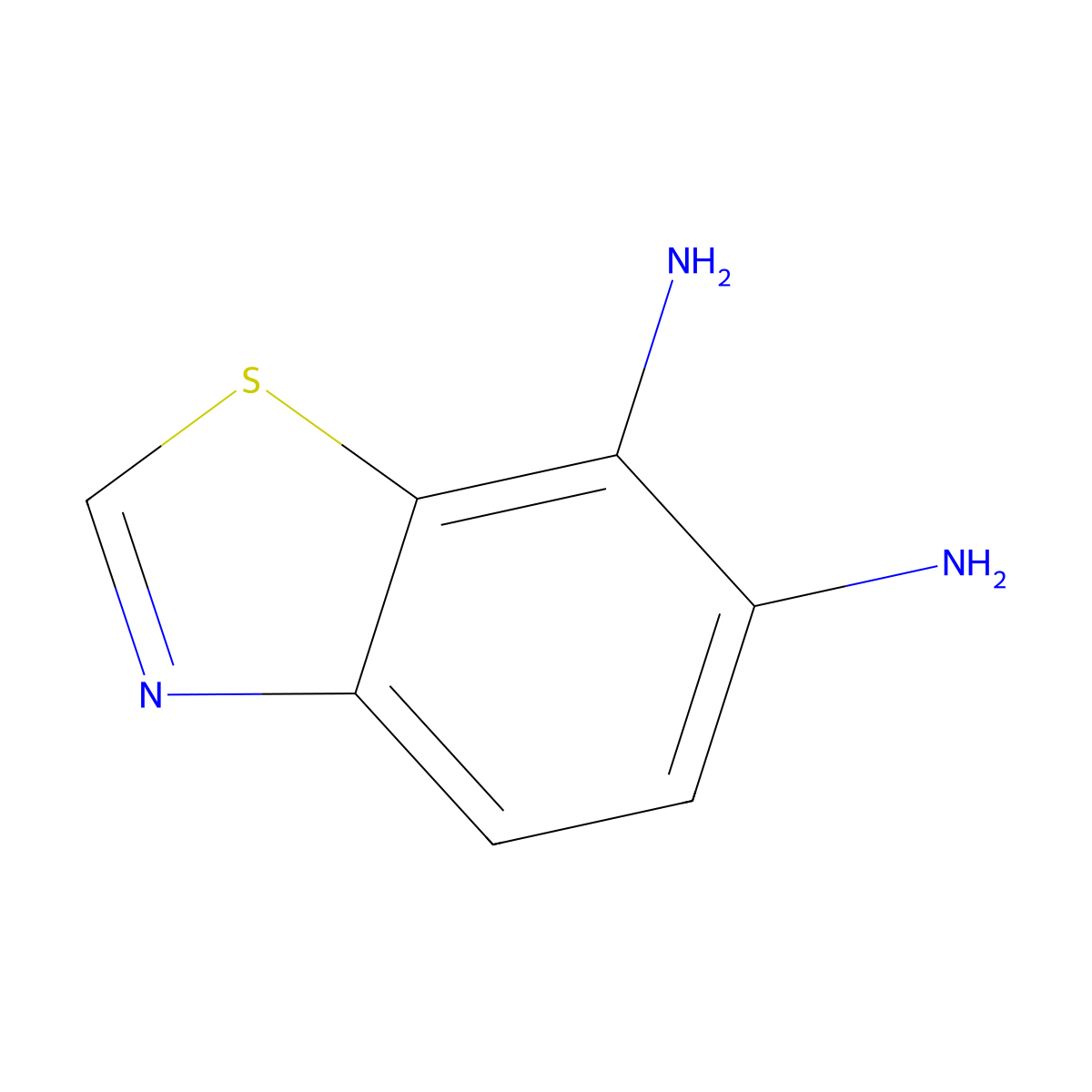1,3-Benzothiazole-6,7-diamine molecular structure, CAS 7673-94-1