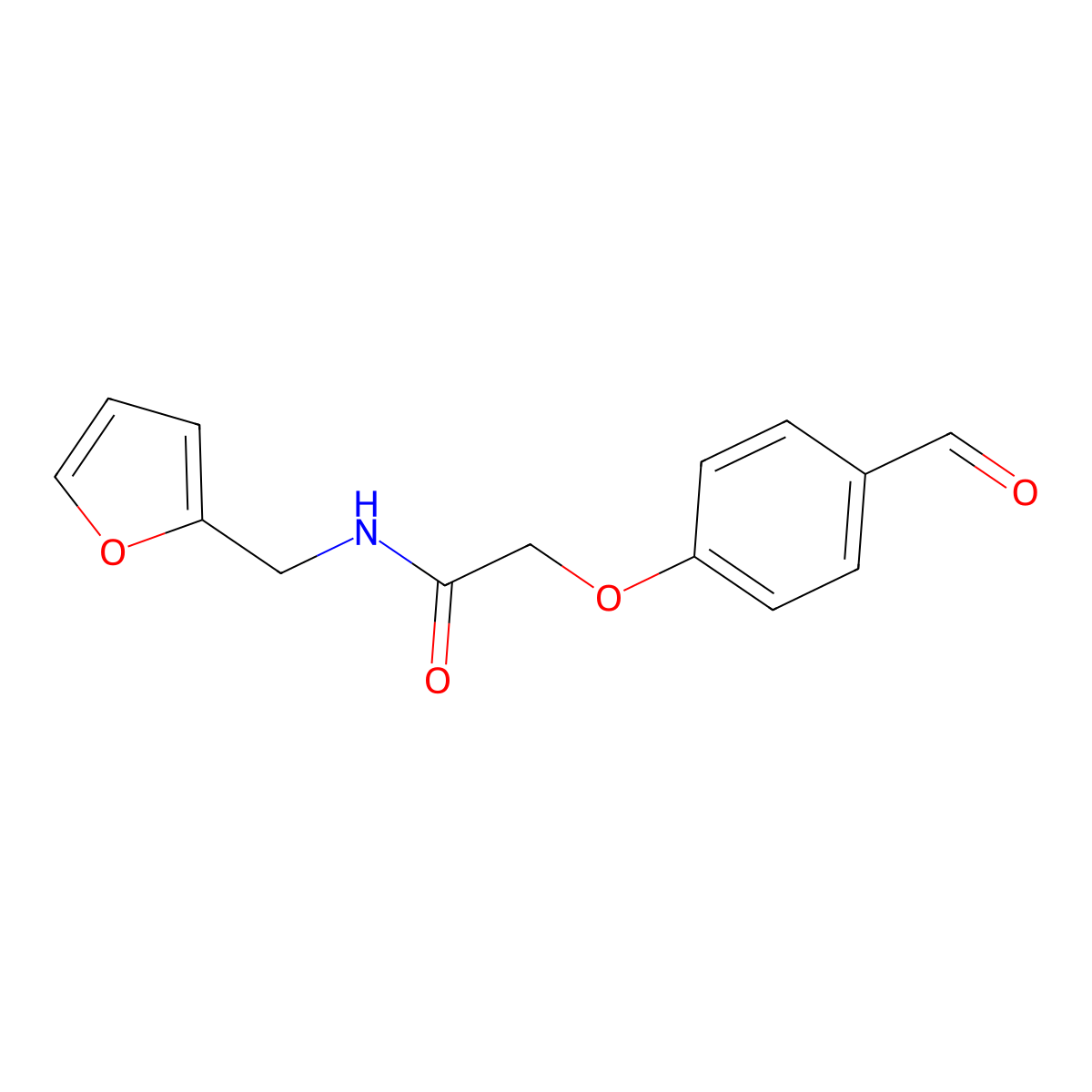 2-(4-formylphenoxy)-N-(furan-2-ylmethyl)acetamide molecular structure, CAS 767309-11-5