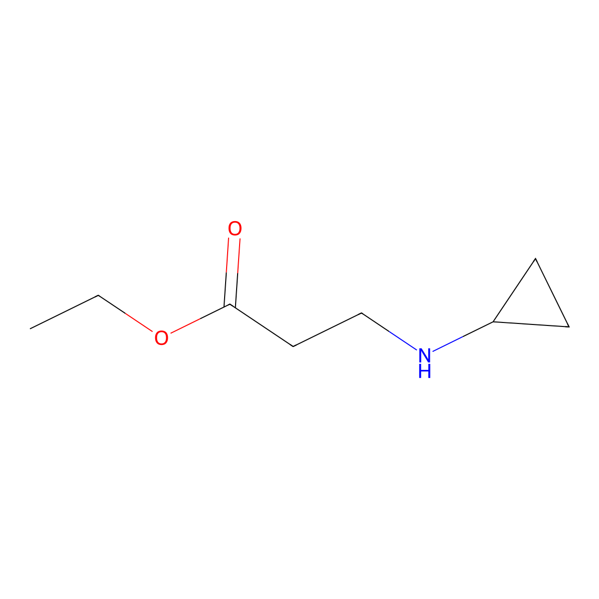 Ethyl 3-(cyclopropylamino)propanoate molecular structure, CAS 76731-85-6
