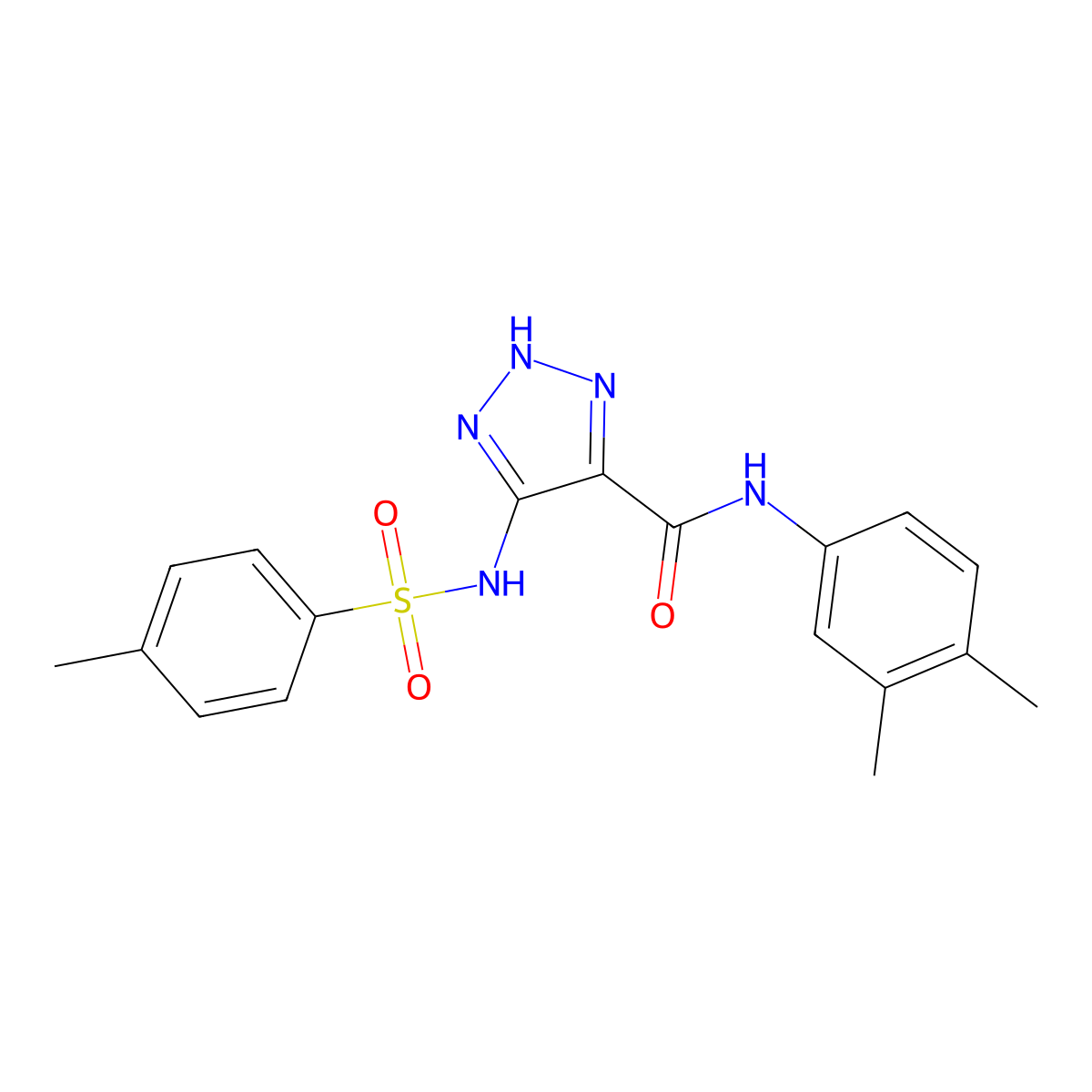 N-(3,4-Dimethylphenyl)-5-(4-methylbenzenesulfonamido)-1H-1,2,3-triazole-4-carboxamide molecular structure, CAS 767310-01-0
