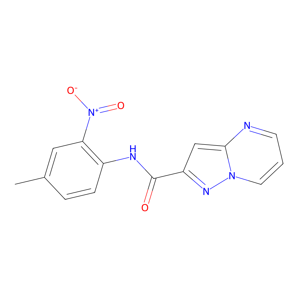 N-(4-methyl-2-nitrophenyl)pyrazolo[1,5-a]pyrimidine-2-carboxamide molecular structure, CAS 767312-76-5