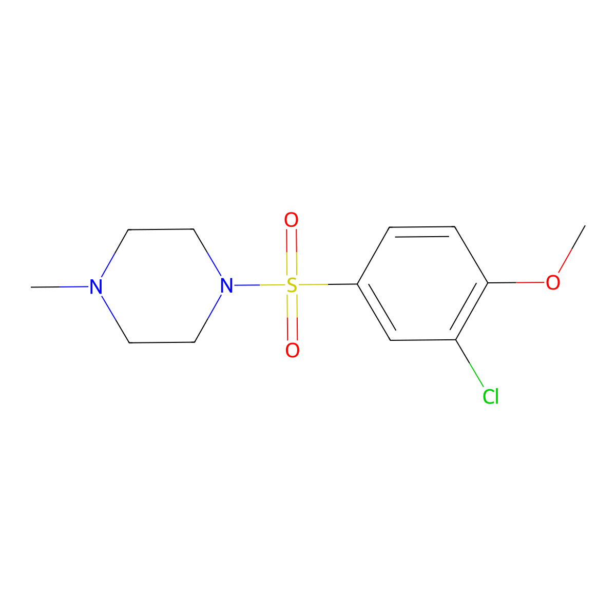 1-[(3-Chloro-4-methoxyphenyl)sulfonyl]-4-methylpiperazine molecular structure, CAS 767315-71-9