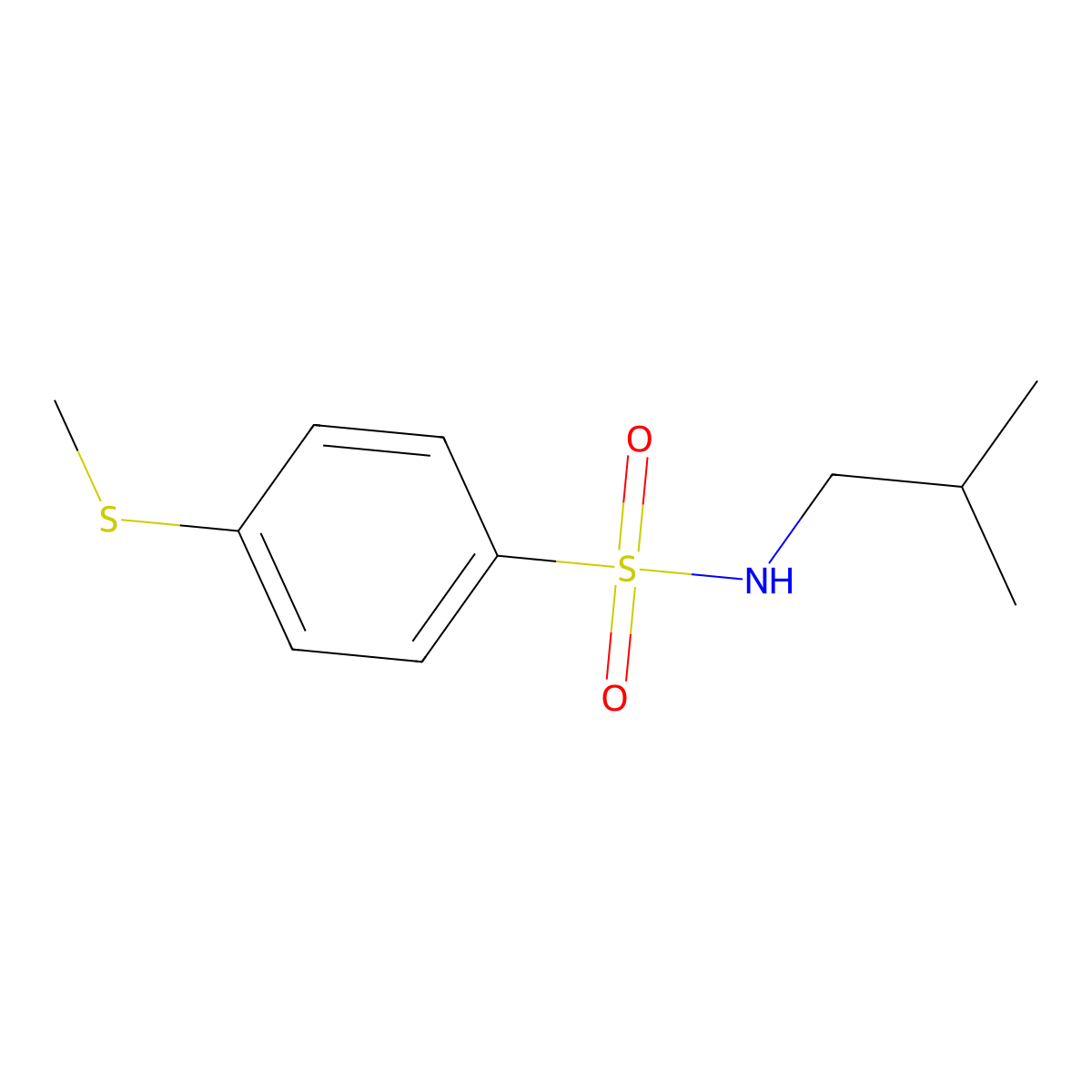 N-(2-methylpropyl)-4-methylsulfanylbenzenesulfonamide molecular structure, CAS 767315-86-6