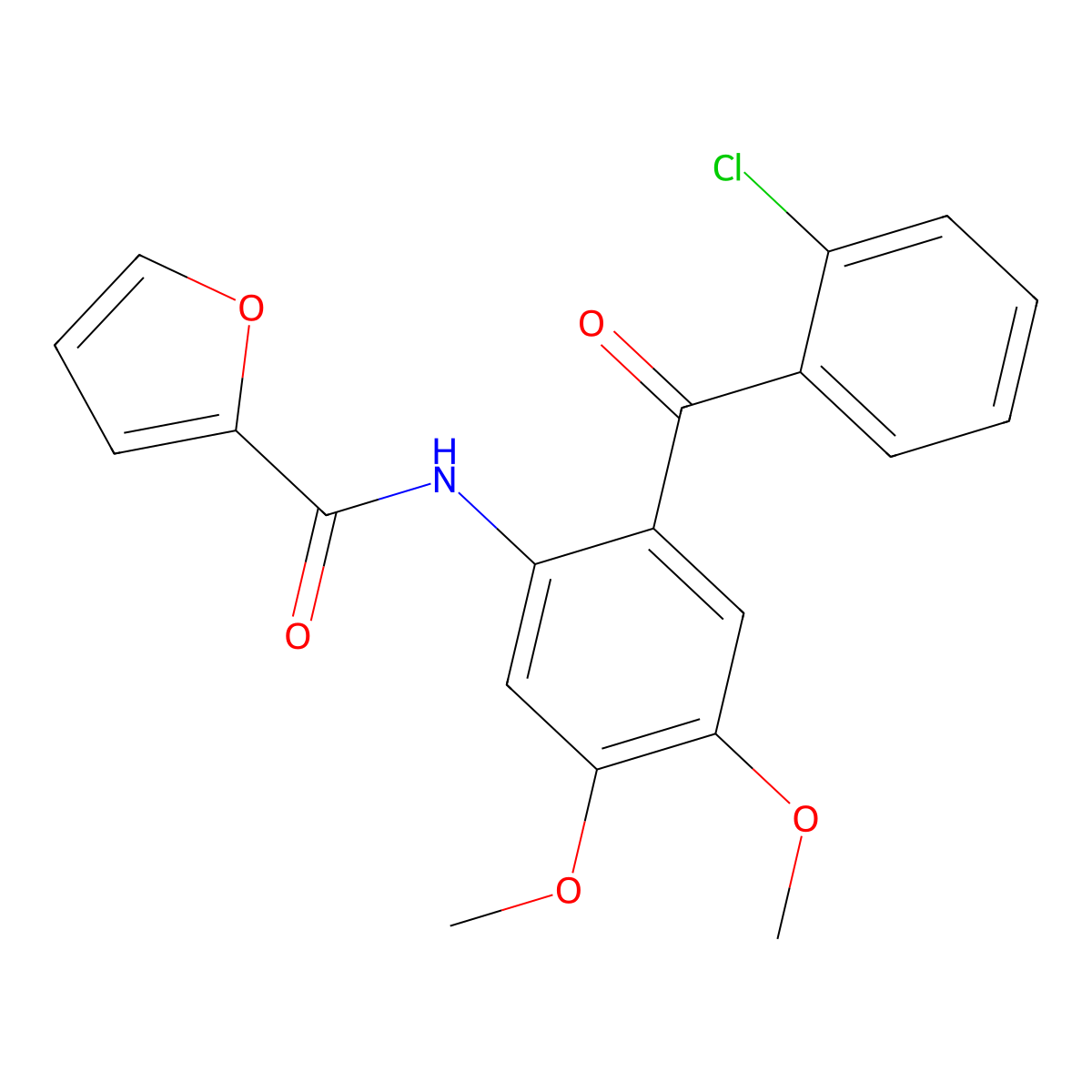 N-[2-(2-chlorobenzoyl)-4,5-dimethoxyphenyl]furan-2-carboxamide molecular structure, CAS 767316-00-7