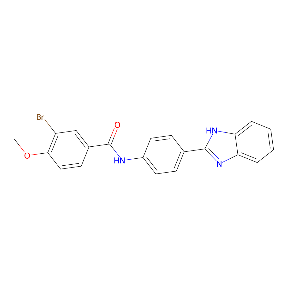 N-[4-(1H-benzimidazol-2-yl)phenyl]-3-bromo-4-methoxybenzamide molecular structure, CAS 767316-21-2