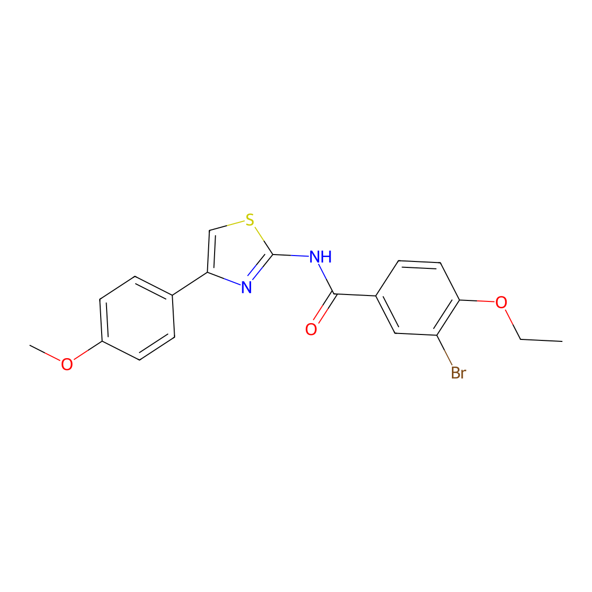 3-bromo-4-ethoxy-N-[4-(4-methoxyphenyl)-1,3-thiazol-2-yl]benzamide molecular structure, CAS 767316-23-4