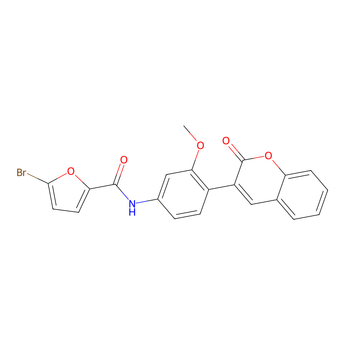 5-bromo-N-[3-methoxy-4-(2-oxochromen-3-yl)phenyl]furan-2-carboxamide molecular structure, CAS 767316-32-5