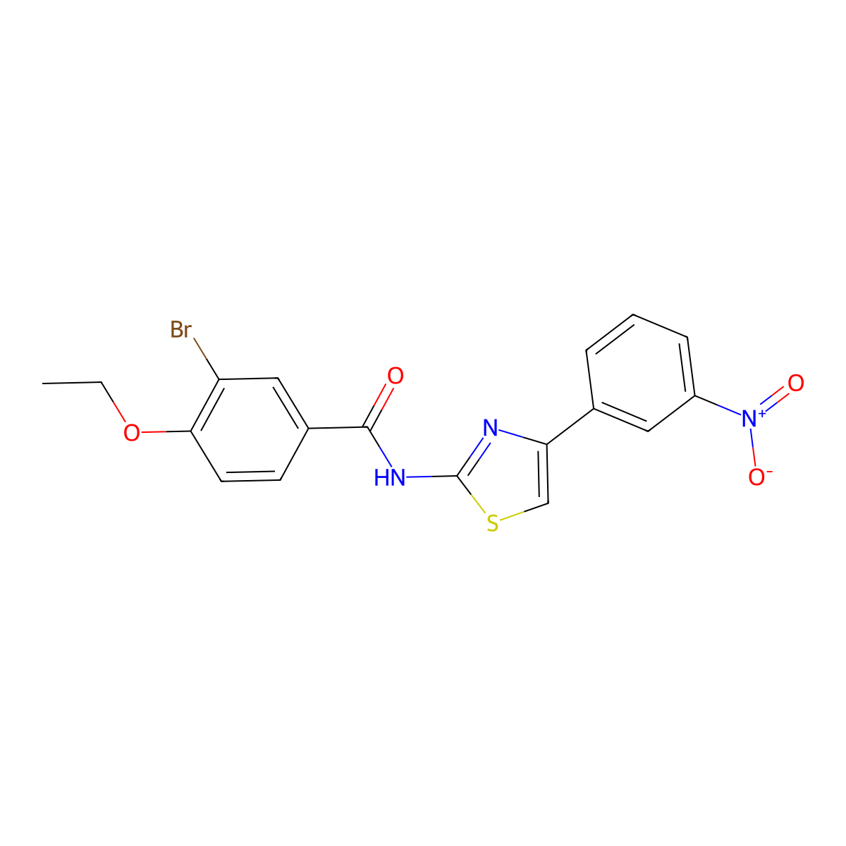 3-bromo-4-ethoxy-N-[4-(3-nitrophenyl)-1,3-thiazol-2-yl]benzamide molecular structure, CAS 767316-52-9