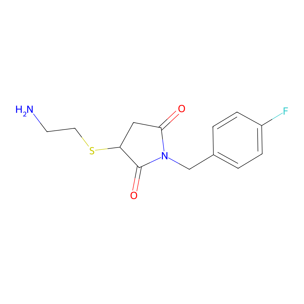 3-[(2-Aminoethyl)thio]-1-(4-fluorobenzyl)-2,5-pyrrolidinedione molecular structure, CAS 767317-01-1