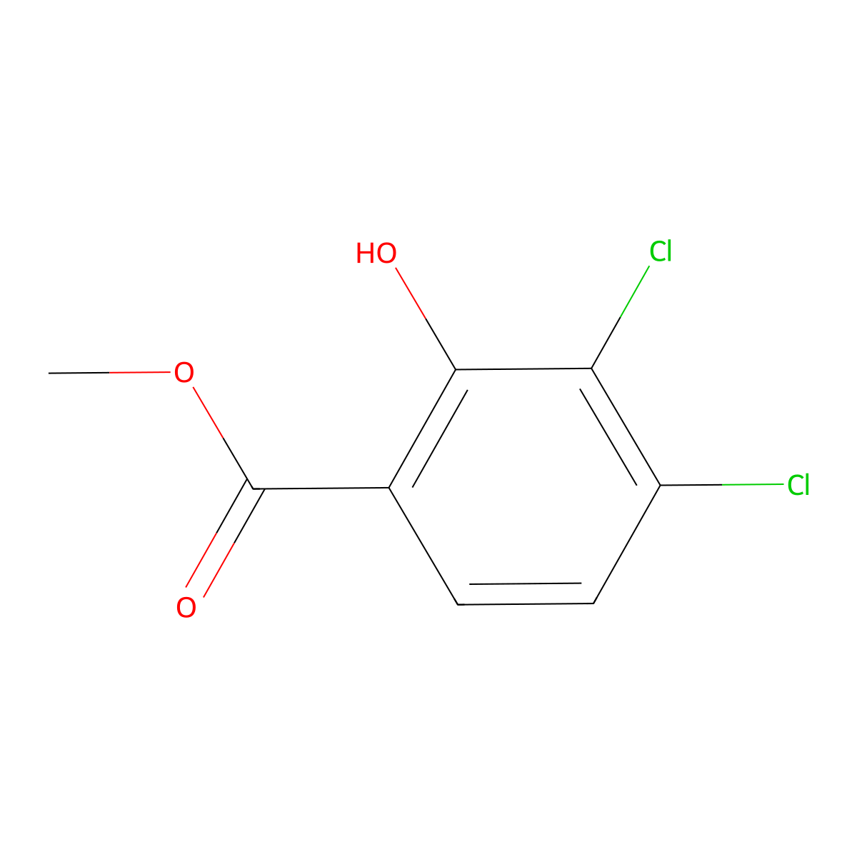 Methyl 3,4-dichloro-2-hydroxybenzoate molecular structure, CAS 76732-95-1