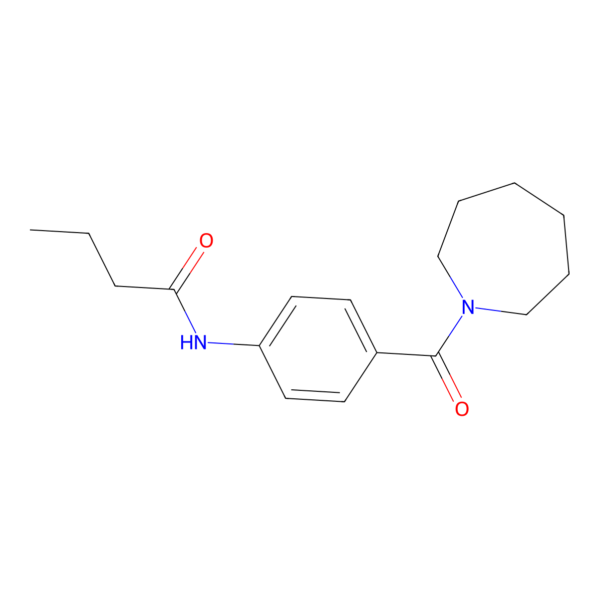 N-[4-(azepane-1-carbonyl)phenyl]butanamide molecular structure, CAS 767322-94-1