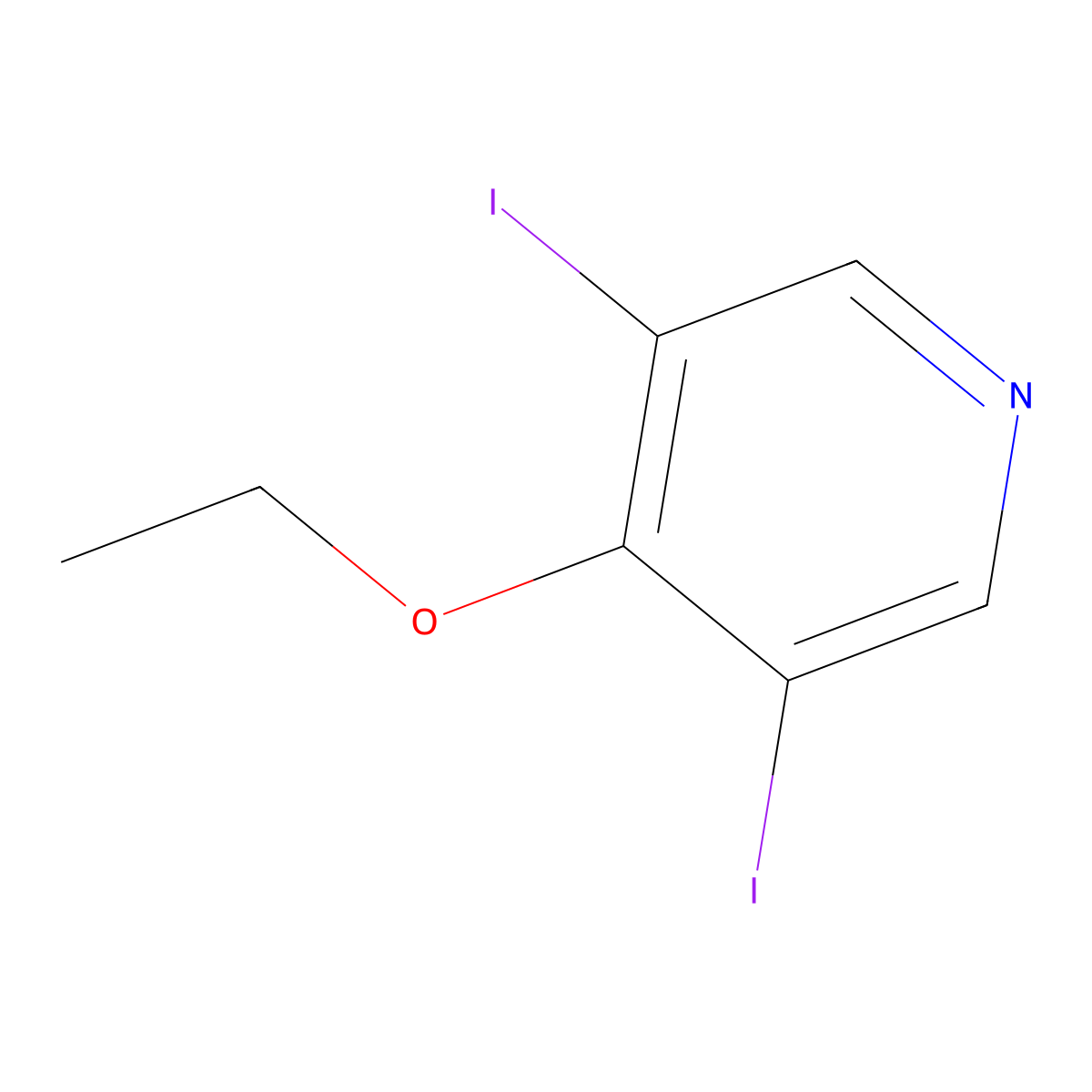4-Ethoxy-3,5-diiodopyridine molecular structure, CAS 767333-76-6