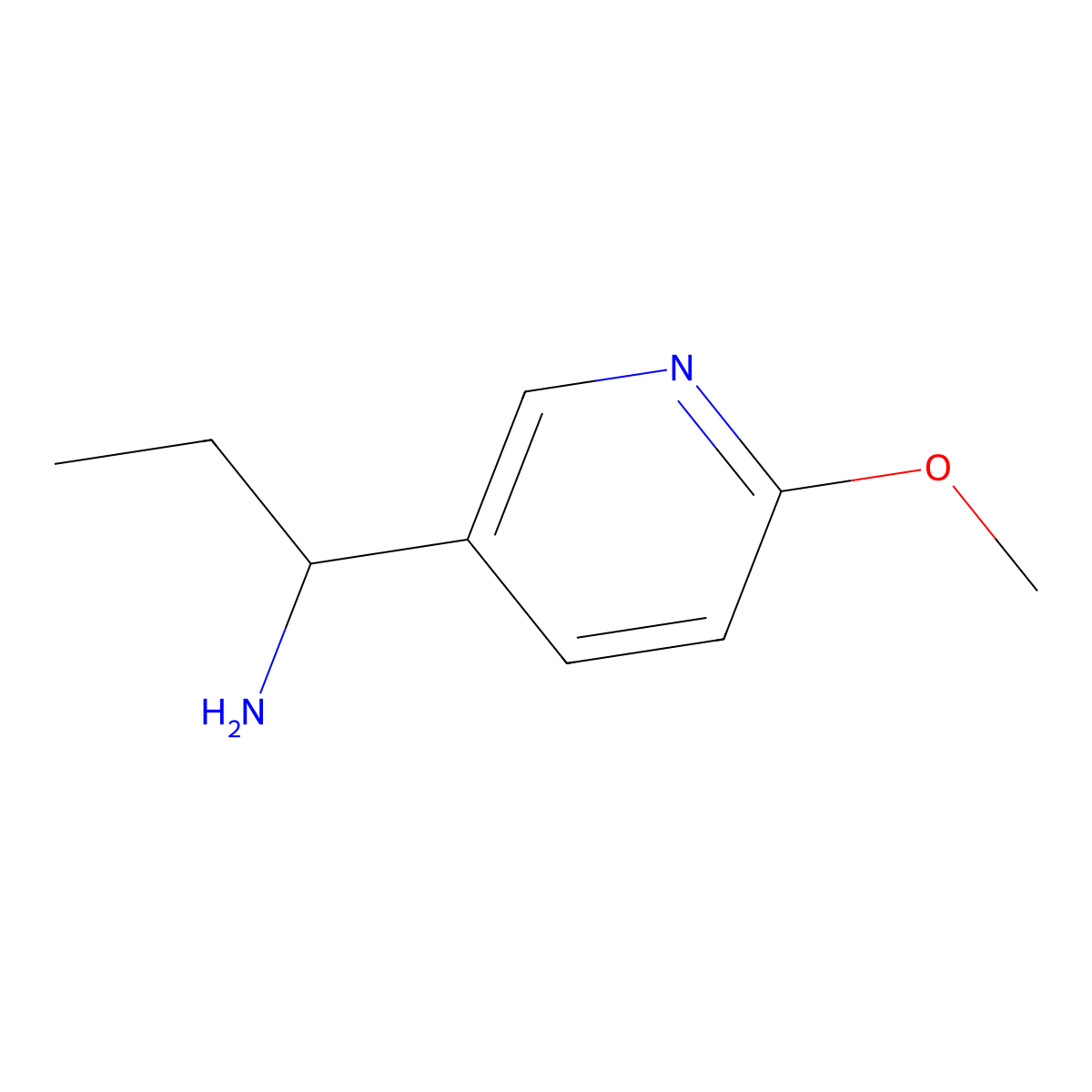 1-(6-Methoxypyridin-3-yl)propan-1-amine molecular structure, CAS 767334-91-8