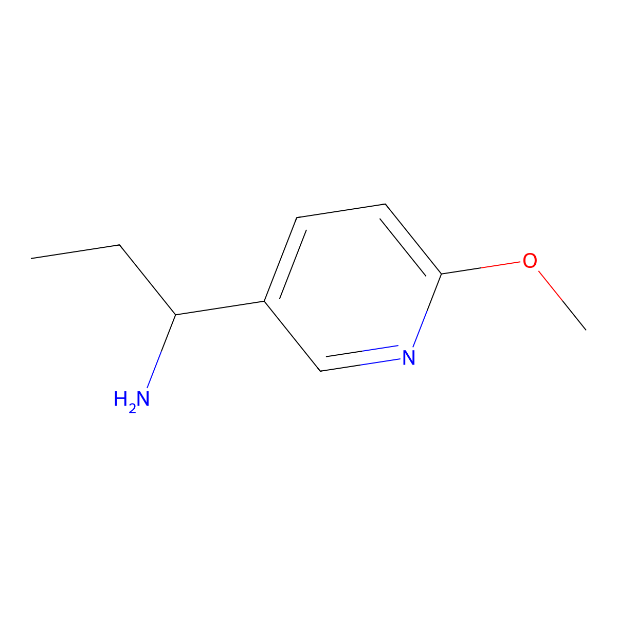 1-(6-Methoxypyridin-3-yl)propan-1-amine molecular structure, CAS 767334-91-8