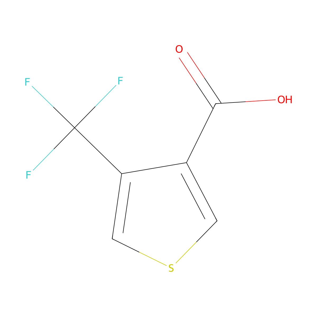 4-(Trifluoromethyl)thiophene-3-carboxylic acid molecular structure, CAS 767337-60-0