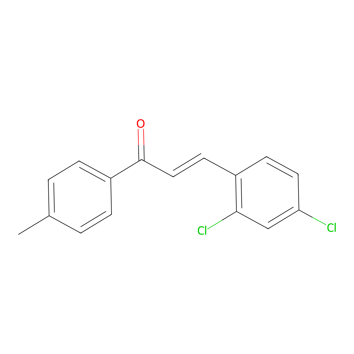 2,4-Dichloro-4'-methylchalcone molecular structure, CAS 76734-08-2
