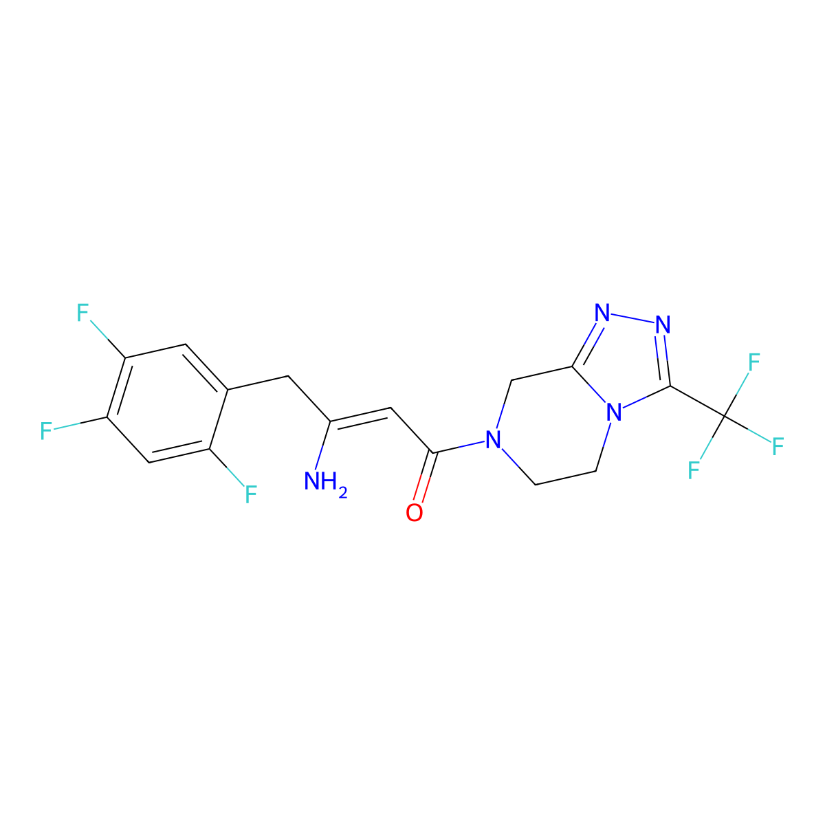 Sitagliptin enamine molecular structure, CAS 767340-03-4