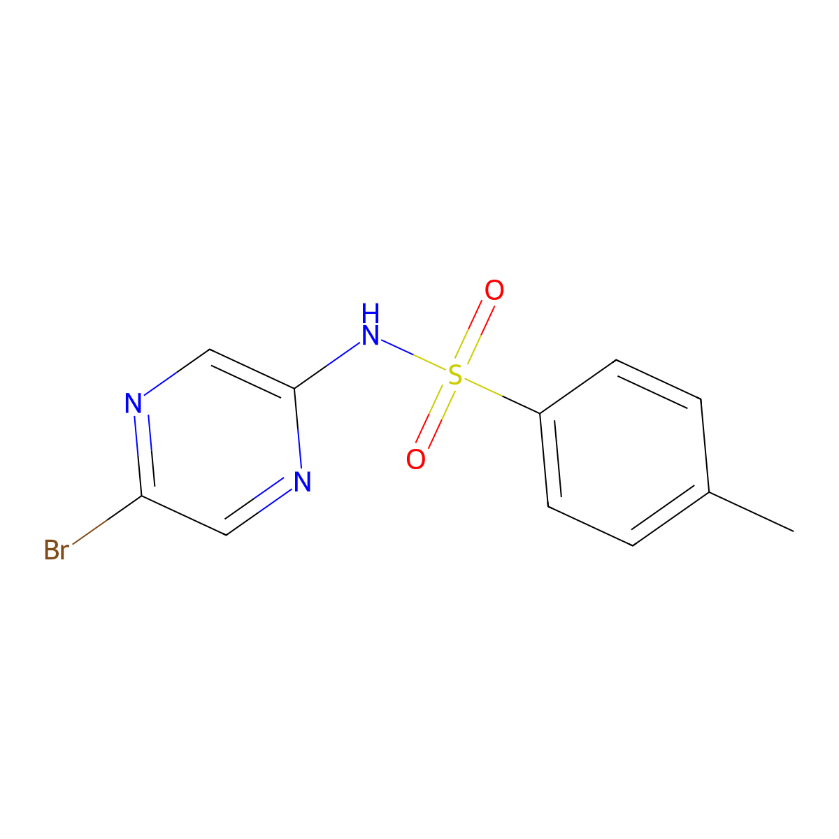 N-(5-bromopyrazin-2-yl)-4-methylbenzenesulfonamide molecular structure, CAS 767342-42-7