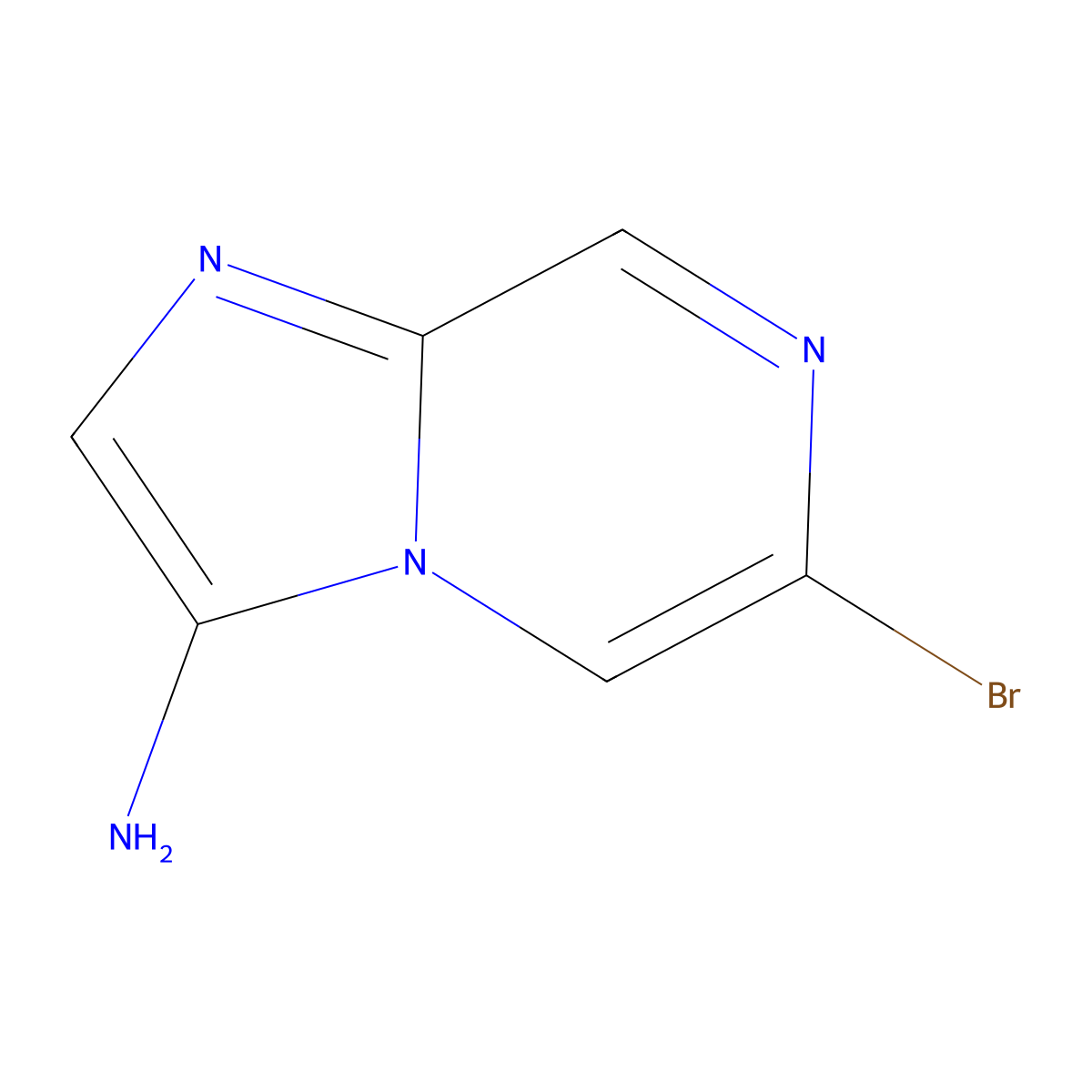 6-Bromoimidazo[1,2-a]pyrazin-3-amine molecular structure, CAS 767342-46-1