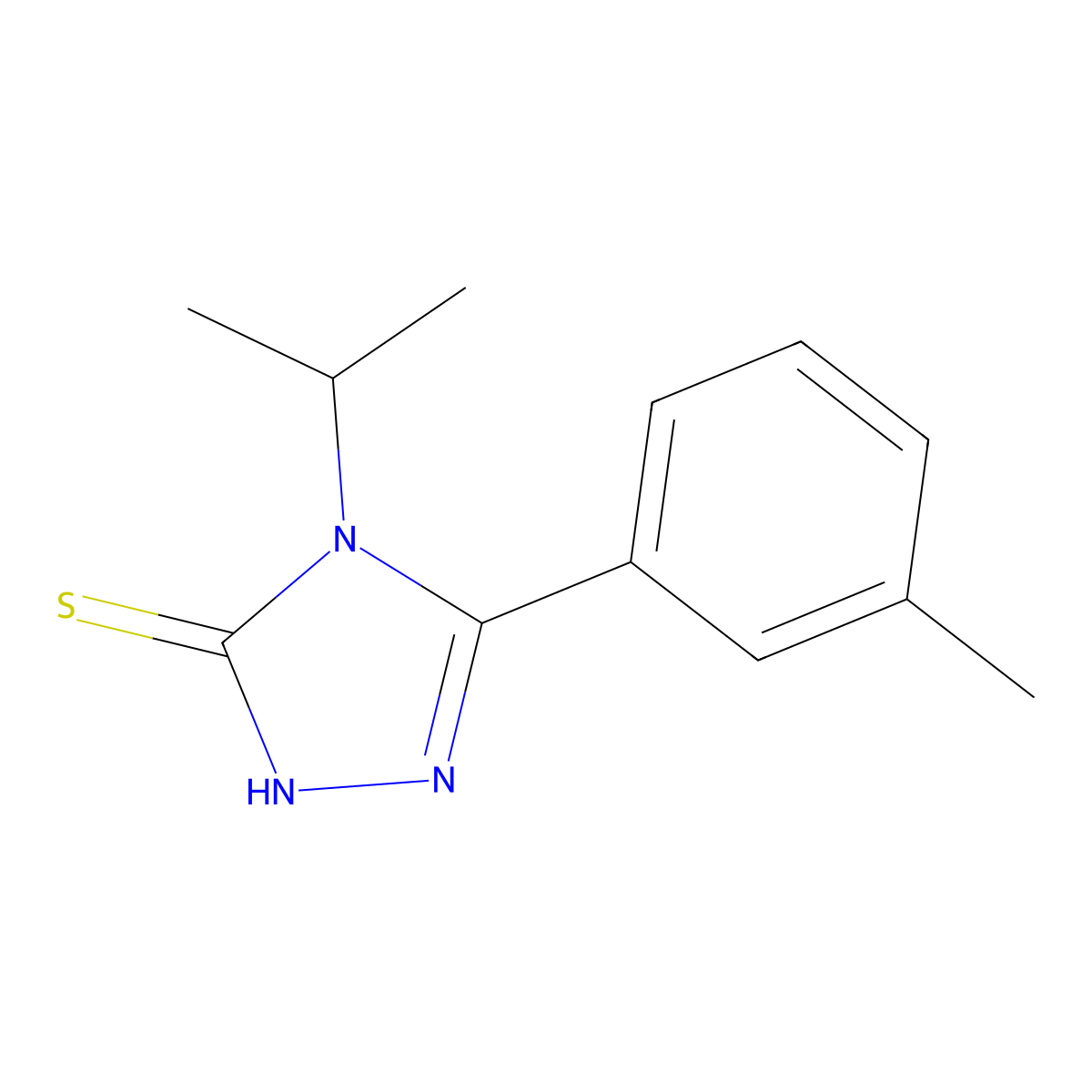 4-Isopropyl-5-m-tolyl-4H-[1,2,4]triazole-3-thiol molecular structure, CAS 767344-38-7