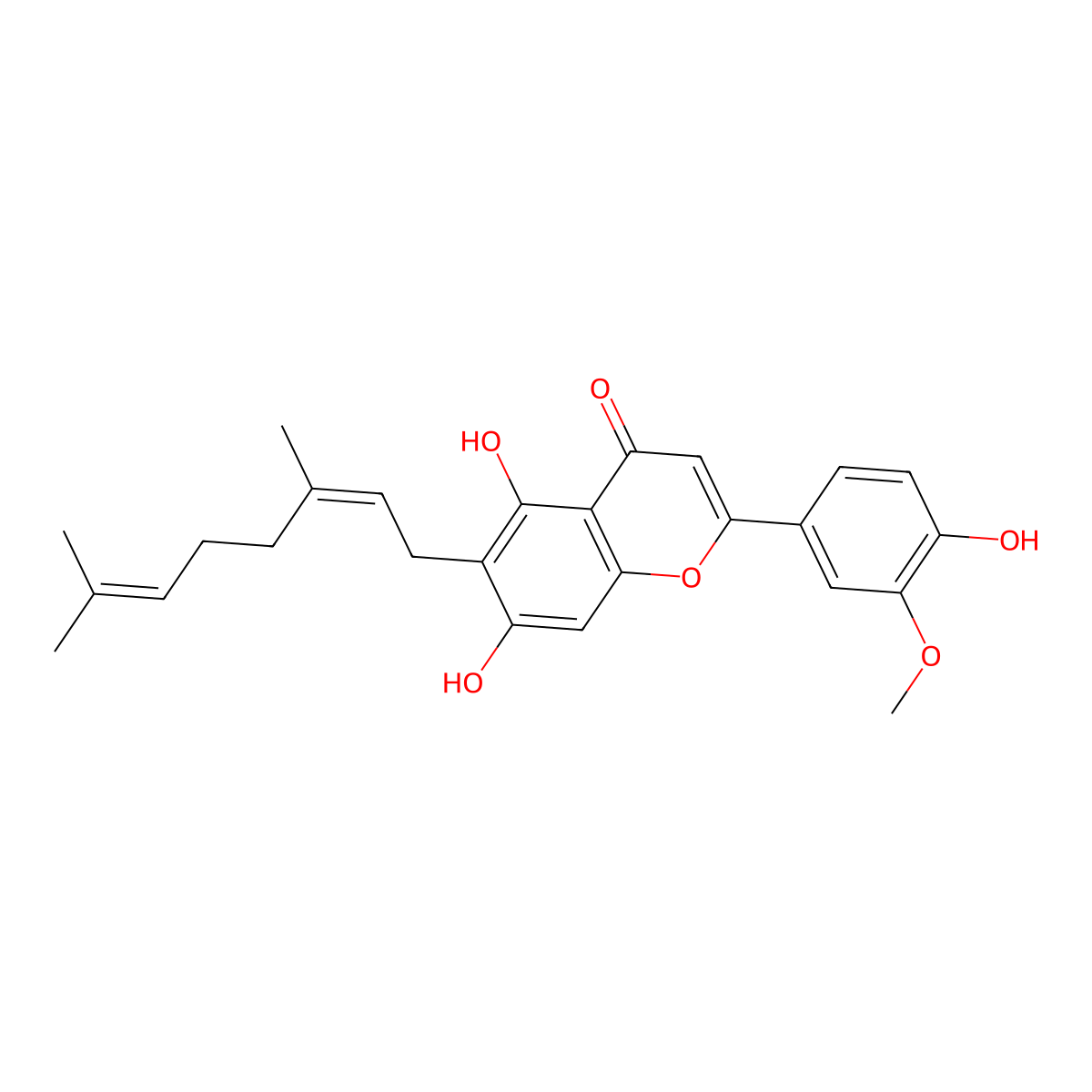 Cannflavin A molecular structure, CAS 76735-57-4
