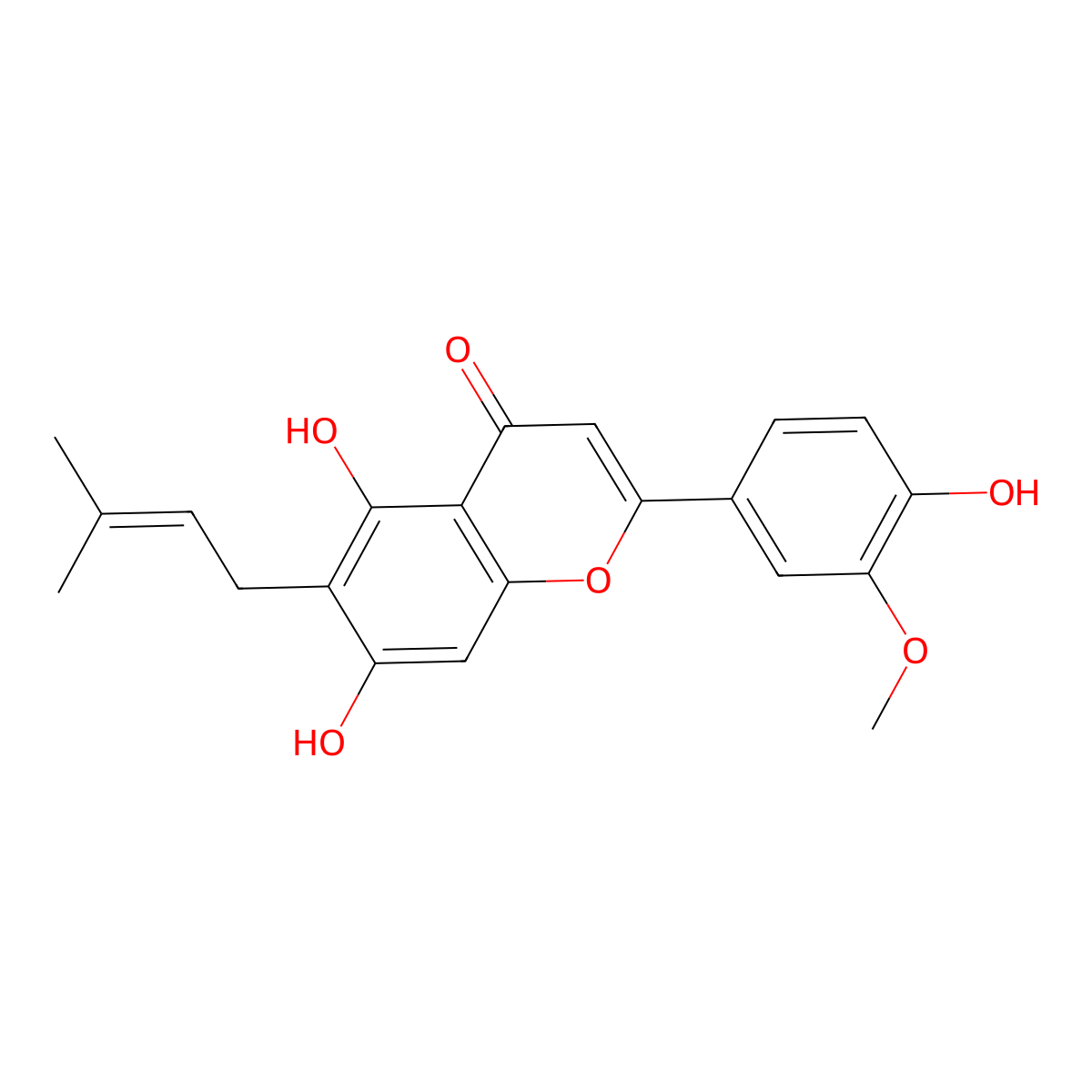 Cannflavin B molecular structure, CAS 76735-58-5