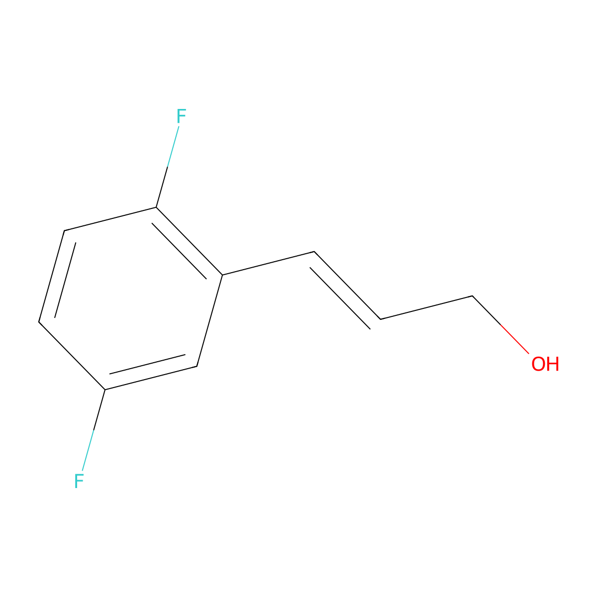 3-(2,5-Difluorophenyl)prop-2-en-1-ol molecular structure, CAS 767355-26-0