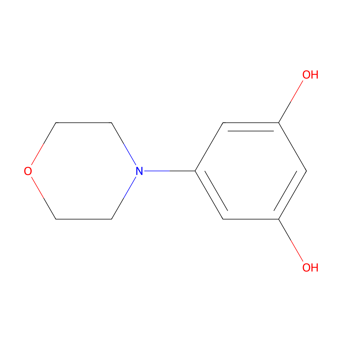 5-(Morpholin-4-yl)benzene-1,3-diol molecular structure, CAS 767357-61-9