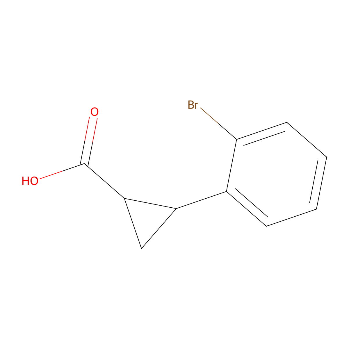 2-(2-Bromophenyl)cyclopropanecarboxylic acid molecular structure, CAS 767359-25-1