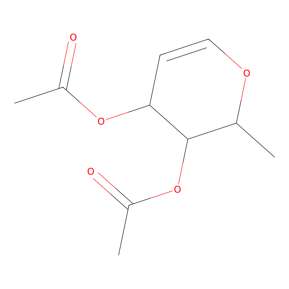 D-Rhamnal diacetate molecular structure, CAS 76739-66-7