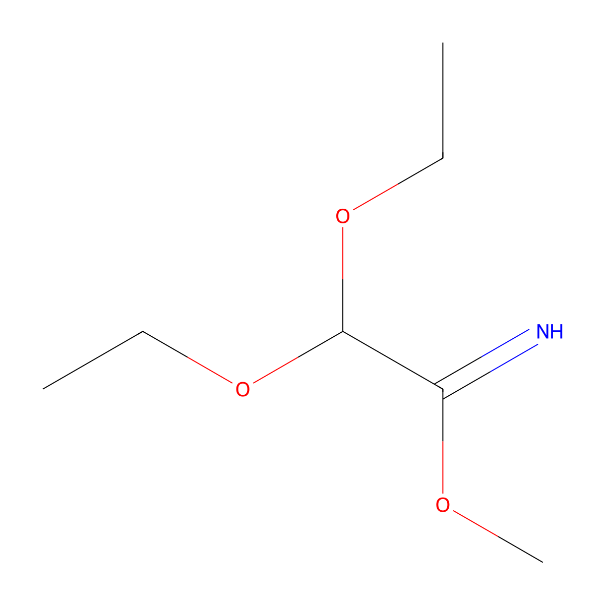 Methyl 2,2-diethoxyethanecarboximidate molecular structure, CAS 76742-48-8