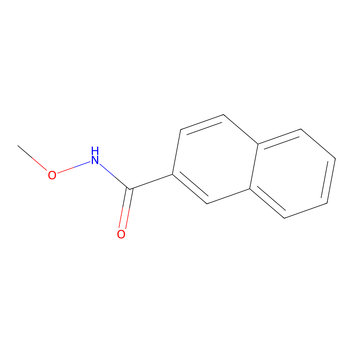 2-Naphthohydroxamic acid, O-methyl- molecular structure, CAS 76749-35-4